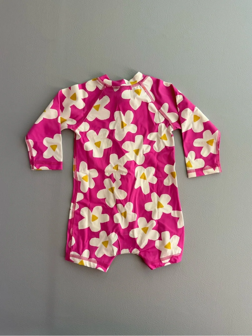 Hanna Andersson Long Sleeve Rashguard Pink Flowers Baby Swimsuit 6-12M - New